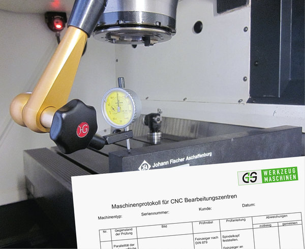 Geometrieprotokoll für ein CNC Bearbeitungszentrum